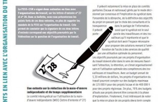 Bulletin Info-Négo sur l&rsquo;organisation du travail