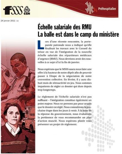 Échelle salariale des RMU : la balle est dans le camp du ministère