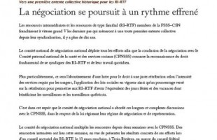 Bulletin d’information des RI-RTF, 7 mars 2011