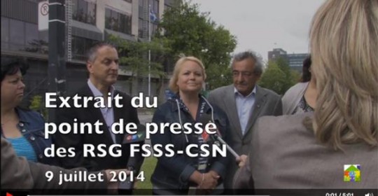Vidéo sur le point de presse CSN portant sur les propos de la ministre de la Famille