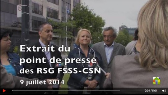 Vidéo sur le point de presse CSN portant sur les propos de la ministre de la Famille