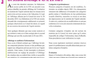 Info-maintien équité du 14 mars 2011 : un second affichage d’ici le 20 mars