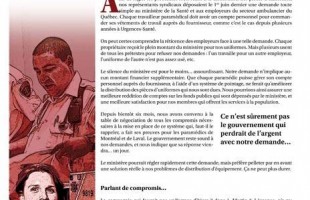 Bulletin Info-négo no 11 des préhospitaliers