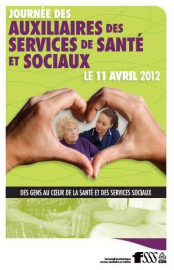 Affiche de la Journée des auxiliaires aux services de santé et sociaux
