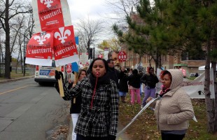 Manifestation de la CSN au CSSS Bordeaux-Cartierville-Saint-Laurent