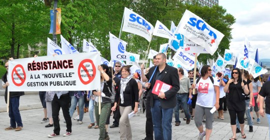 Manifestation à Québec contre la méthode Lean dans le réseau de la santé