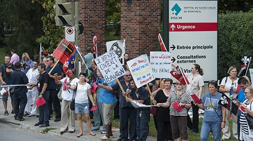 Négociations du secteur public – Mobilisation à l’Hôpital du Sacré-Cœur de Montréal