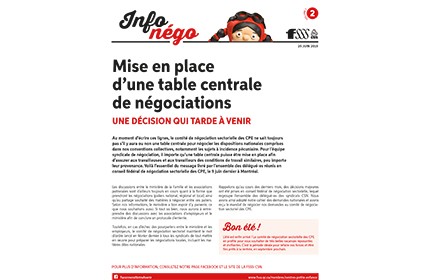 Info-Négo no. 2 de la négociation 2015 des CPE