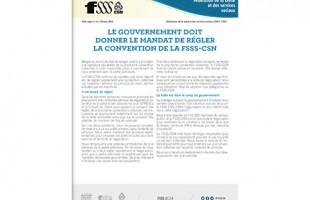 Le gouvernement doit donner le mandat de régler la convention de la FSSS-CSN