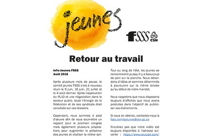 Bulletin Info-Jeunes FSSS-CSN