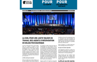 La CSN, pour une juste valeur du travail des agents d’intervention en milieu psychiatrique