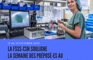 La FSSS-CSN souligne la semaine des préposé-es au retraitement des dispositifs médicaux