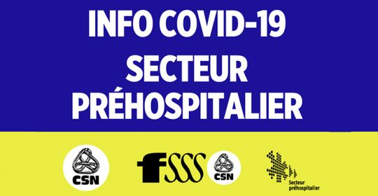 COVID-19 : Documentation pour le préhospitalier