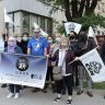 Manifestation intersyndicale pour le maintien des vacances estivales