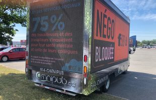 Les travailleuses et les travailleurs prennent la route vers Québec