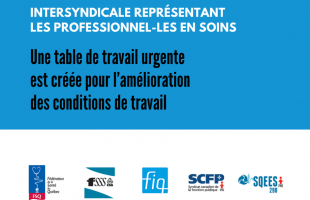 Intersyndicale représentant les professionnel-les en soins