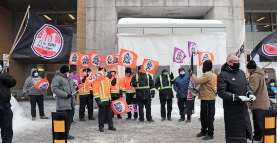 Les ouvriers spécialisés du CHU de Québec veulent la « prime covid » comme les autres
