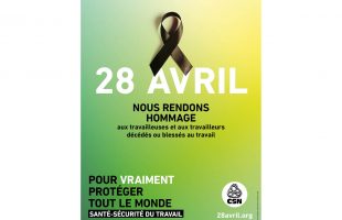28 avril : journée mondiale pour la santé et la sécurité au travail