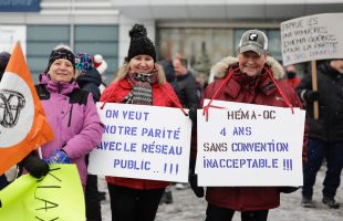 Les infirmières d’Héma-Québec, en grève le 17 février