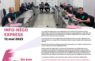 Info-négo Express du 12 mai 2023