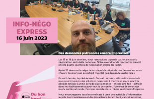 Info-négo express – Des demandes patronales encore imprécises