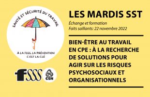 Bien-être au travail en CPE : À la recherche de solutions pour agir sur les risques psychosociaux et organisationnels
