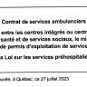 Contrat de services ambulanciers 2023-2026