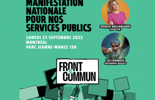 23 septembre : Manifestation nationale du Front commun
