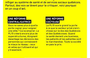 Tract sur le projet de loi 15