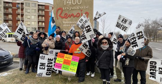 Grève aux Jardins de Renoir : les travailleuses et les travailleurs méritent d’être payés à leur juste valeur