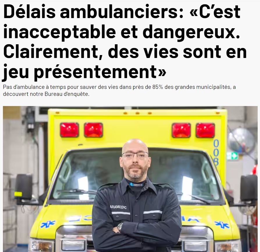 Des délais ambulanciers inacceptables et dangereux