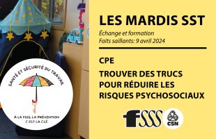 CPE : Trouver des trucs pour réduire les risques psychosociaux