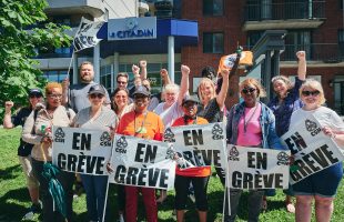Grève à la résidence pour aîné-es Le Citadin : les employé-es amorcent cinq jours de grève