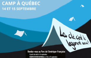 Participons au camp pour le logement social