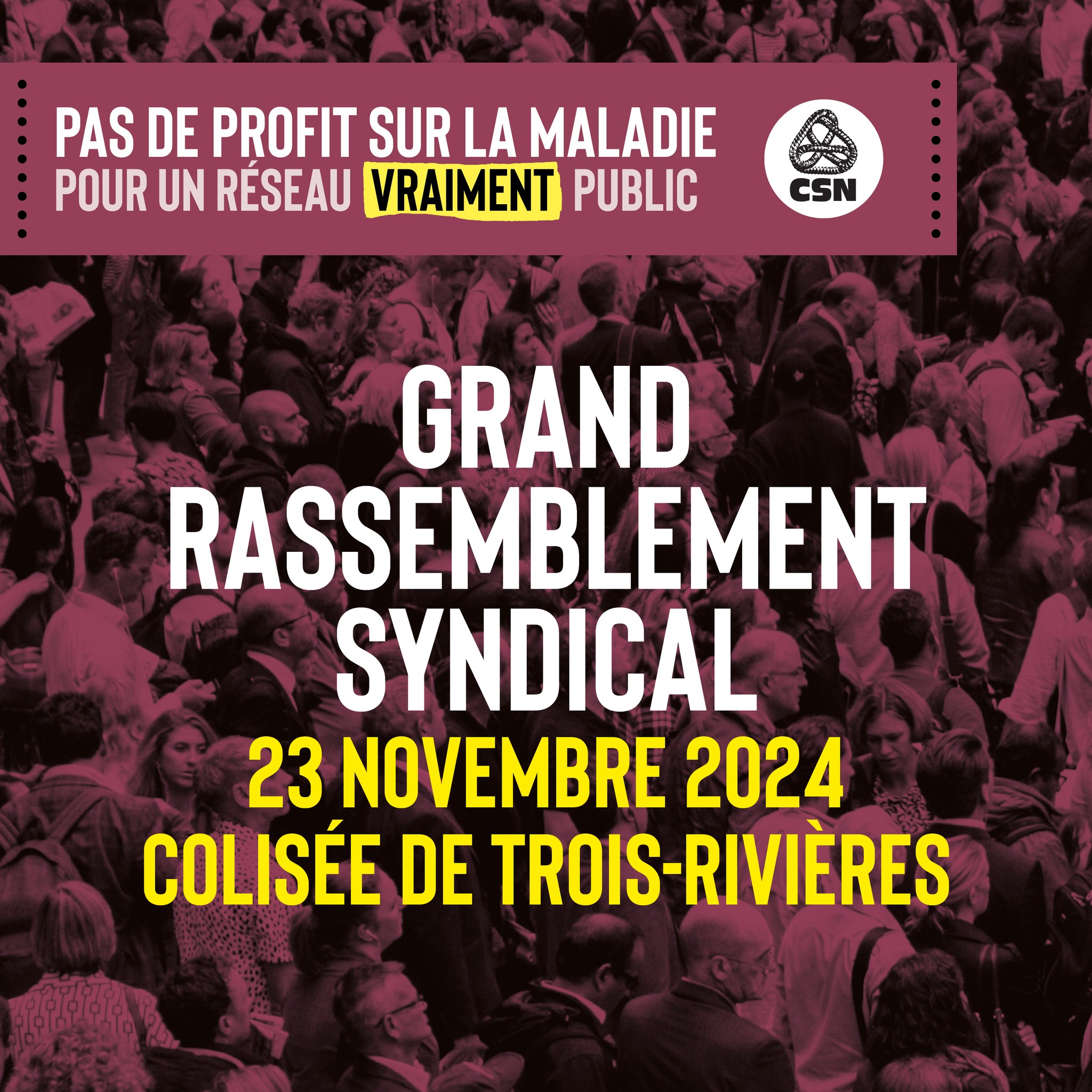 23 novembre: le grand rassemblement syndical de l’année!