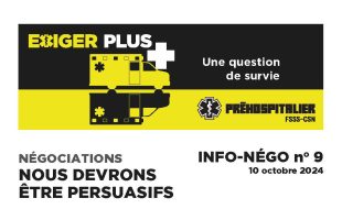 Préhospitalier: INFO-NÉGO no 9