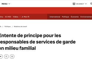 Annonce de l’entente de principe