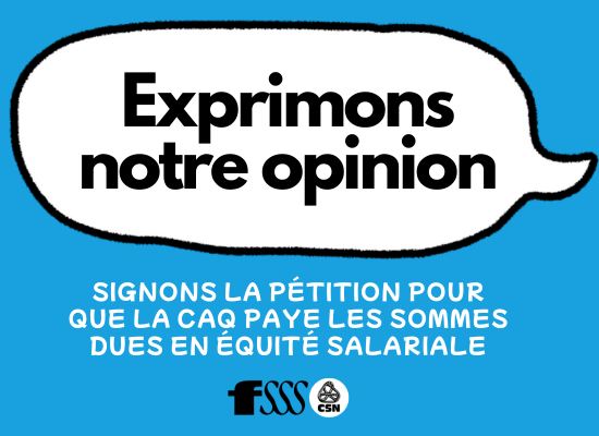 Équité salariale : signons la pétition !