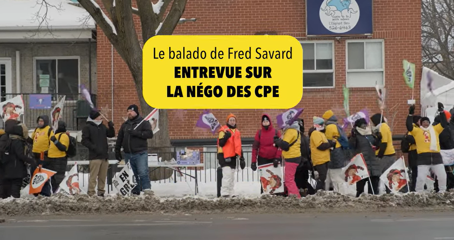 Stéphanie Vachon au micro de la balado de Fred Savard