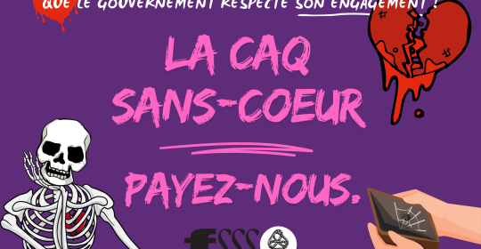 Retards de paiement d’équité salariale et conventions collectives – Front commun pour le respect des engagements envers le personnel de la santé et des services sociaux