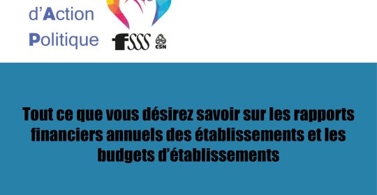 Tout ce que vous désirez savoir sur les rapports financiers annuels des établissements et les budgets d’établissements