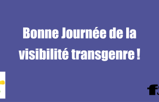 Bonne Journée internationale de la visibilité transgenre !
