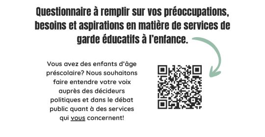 Consultation citoyenne « Futur en chantier : des services de garde éducatifs à l’enfance pensés avec et pour les familles »