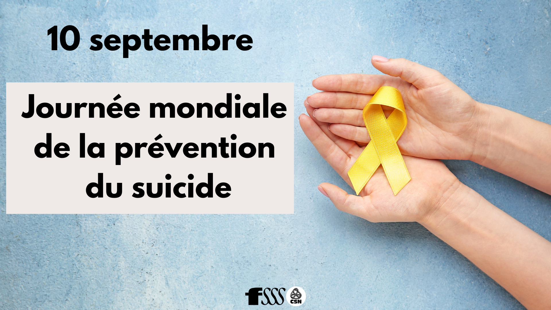 10 septembre : Journée mondiale de la prévention du suicide