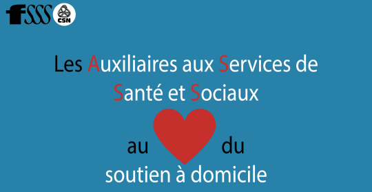 Les auxiliaires aux services de santé et sociaux du réseau public : une affaire de cœur!
