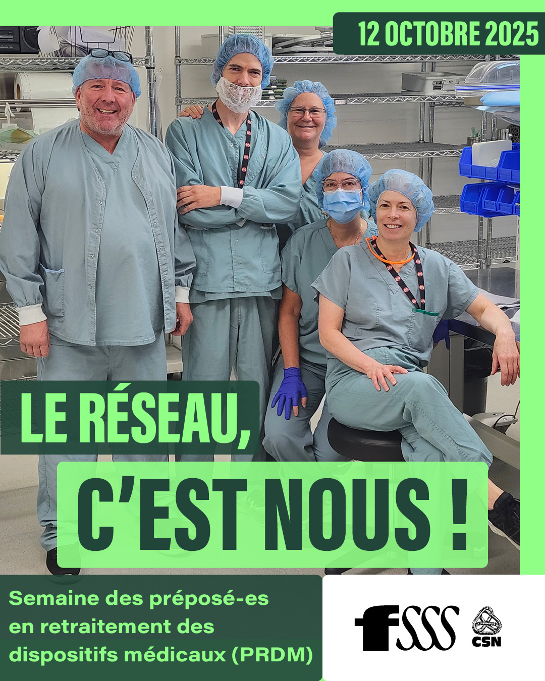 Semaine des préposé-es en retraitement des dispositifs médicaux — 12 octobre 2025