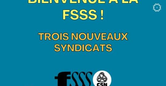 Trois nouveaux syndicats à la FSSS ! 🎉