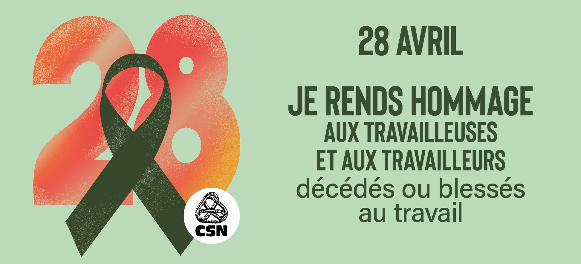 28 avril – Jour commémoratif des personnes décédées ou blessées au travail